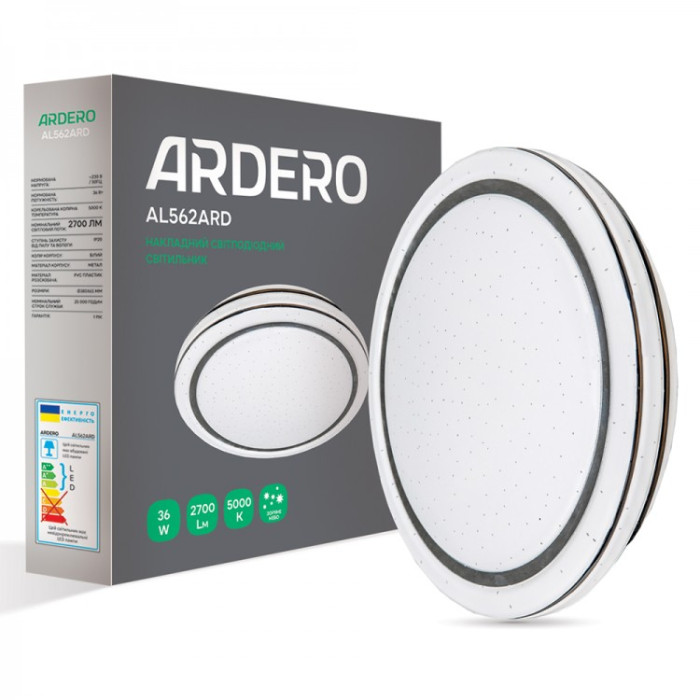 Світлодіодний світильник Ardero AL562ARD 36W 5000К зоряне небо Світлодіодний світильник Ardero AL562ARD 36W 5000К зоряне небо