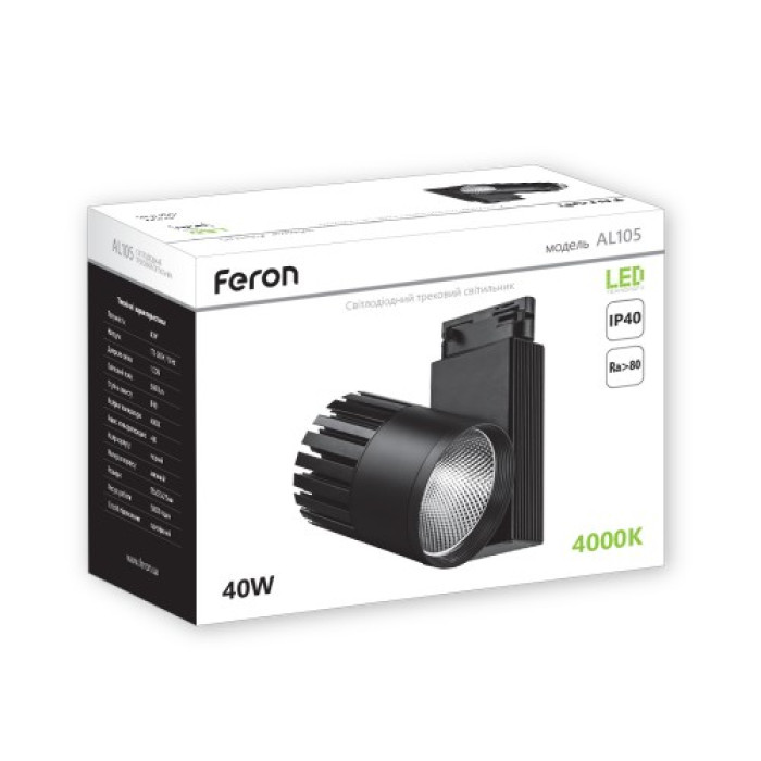 Трековый светильник Feron AL105 40W черный