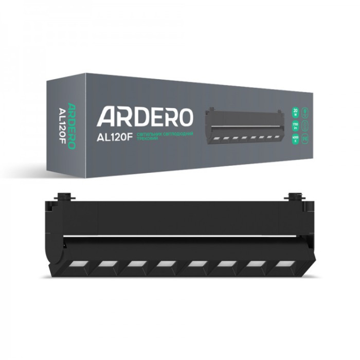 Трековий світлодіодний світильник Ardero AL120F 20W 4000К IP40 чорний
