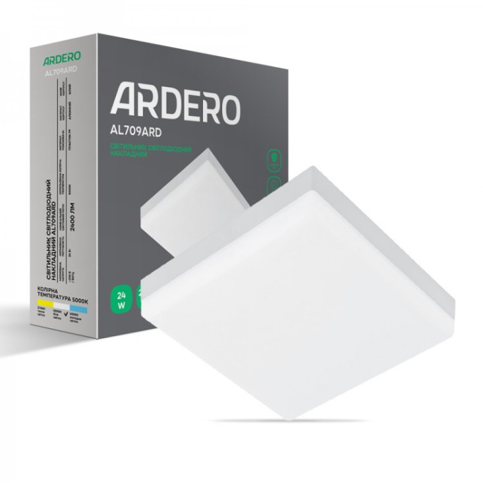 Накладной светодиодный светильник Ardero AL709ARD 24Вт 5000К IP20 белый