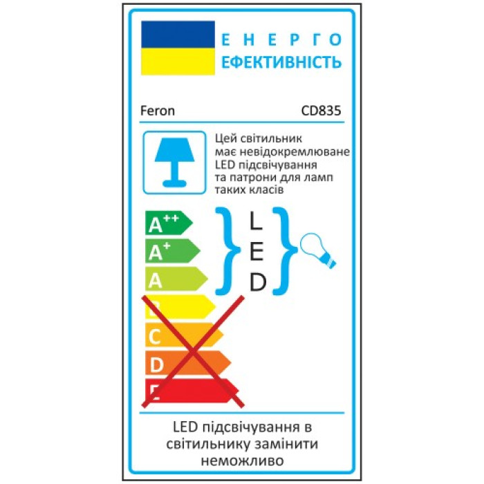 Встраиваемый светильник Feron CD835 с LED подсветкой