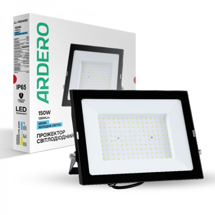 Светодиодный прожектор Ardero LL-1150ARD 150Вт 6500K IP65 черный