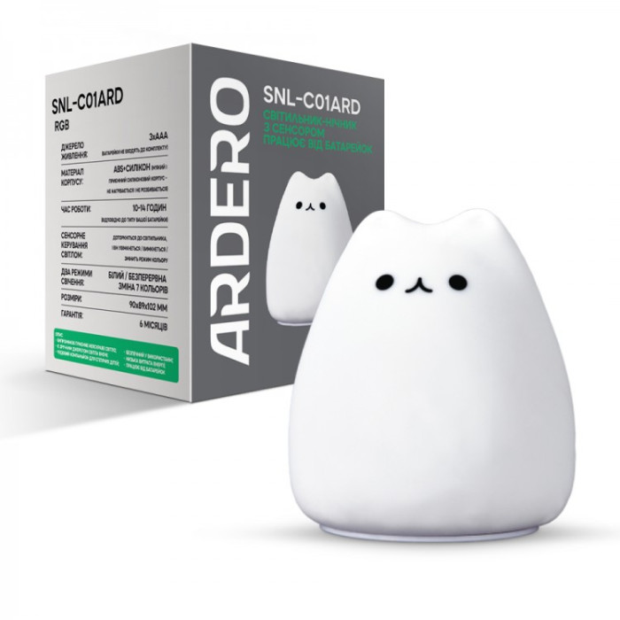 Ночник силиконовый SNL-C01ARD RGB 3*ААА