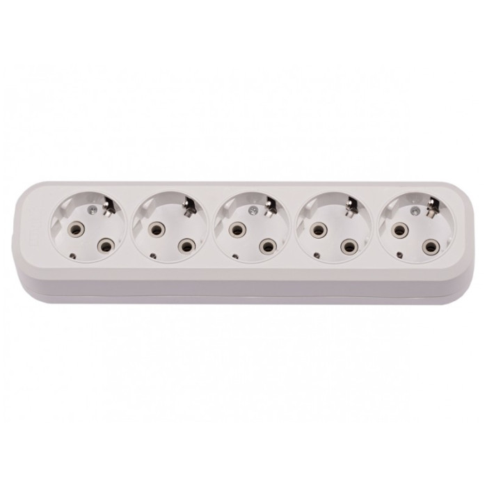 Колодка Luxel із заземленням 5 гнізд, біла (7171)