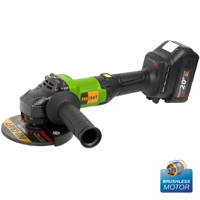 Аккумуляторная болгарка Procraft PGA20 (1 акб Type-C)