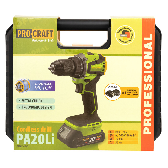 Шуруповерт Procraft PA20Li (з 1 акб та зп)