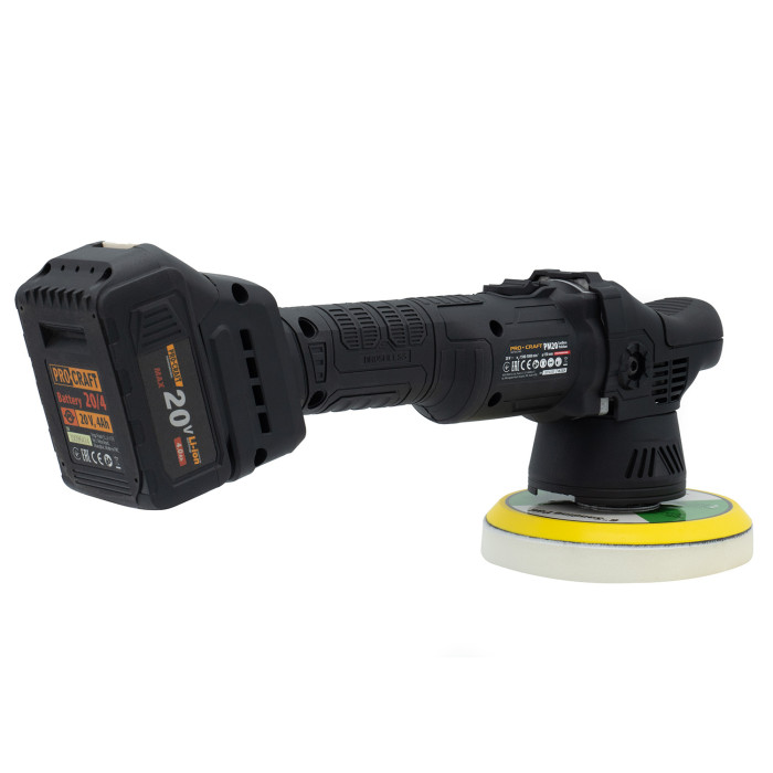 Аккумуляторная полировальная машина Procraft PM20 (без акб и зп)