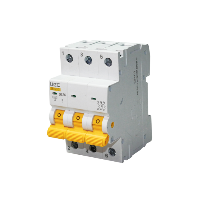 Модульний автоматичний вимикач SB-M10 3P 125A характеристика C 10кА UEC