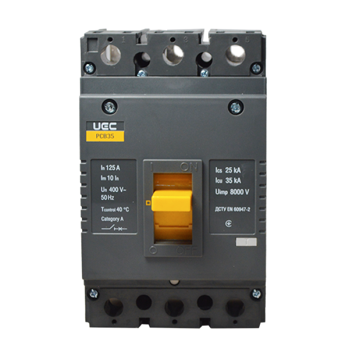 Автоматичний вимикач PCB35 3P 125A 35кА UEC
