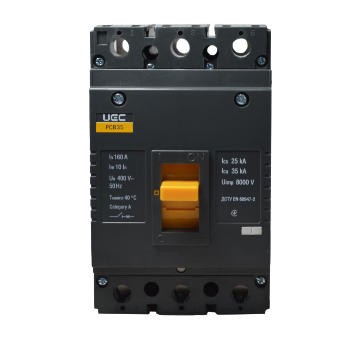 Автоматичний вимикач PCB35 3P 160A 35кА UEC