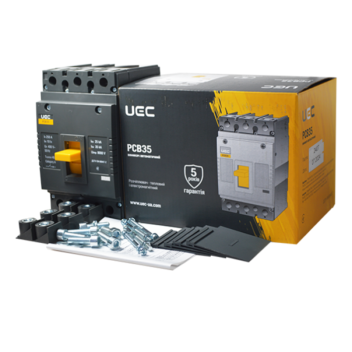 Автоматичний вимикач PCB35 3P 250A 35кА UEC