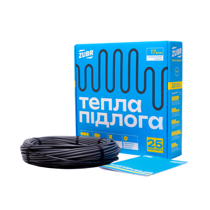 Тепла підлога ZUBR DC Cable 17 / 1070 Вт Тепла підлога ZUBR DC Cable 17 / 1070 Вт