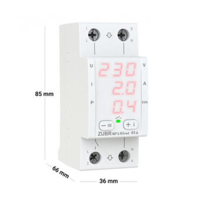 Реле мультифункціональне ZUBR MF2-63 Red  ZUBR