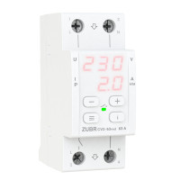 Реле напряжения с контролем тока ZUBR CV2-63 red