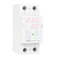 Реле напряжения с контролем тока ZUBR CV2-63 red