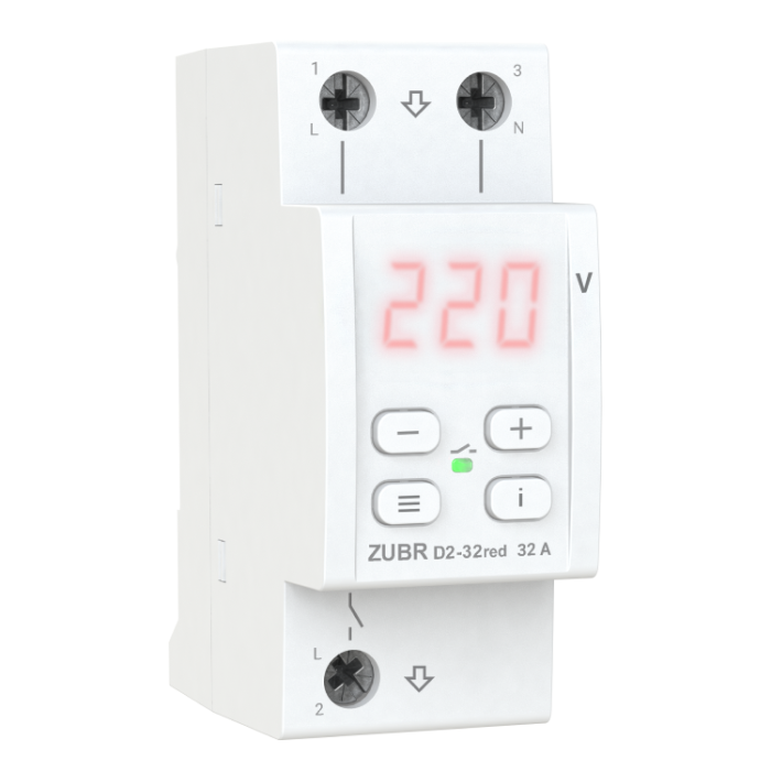 Реле напруги ZUBR D2-32 red 32А