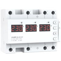Реле напряжения ZUBR D6-40 red 40А 3-ф фазное