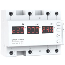 Реле напруги ZUBR D6-40 red 40А 3-ф фазне