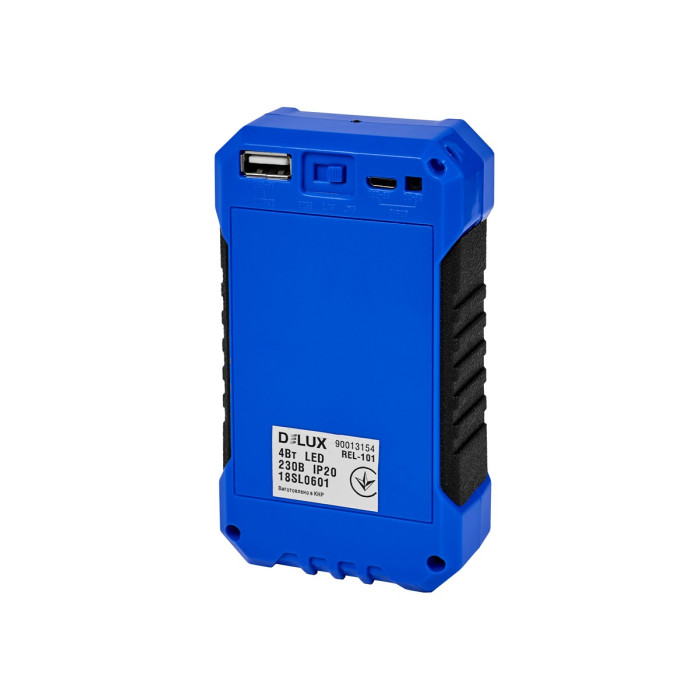 Аварийный светильник с аккумулятором DELUX REL-101 USB 4W 220lm 6500K 36LED