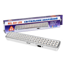 Аварийный светильник с аккумулятором DELUX REL-601 4W 60 LED