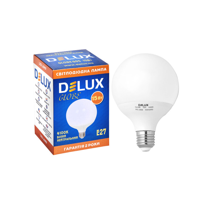 Лампа светодиодная DELUX Globe G95 15w 4100K Е27