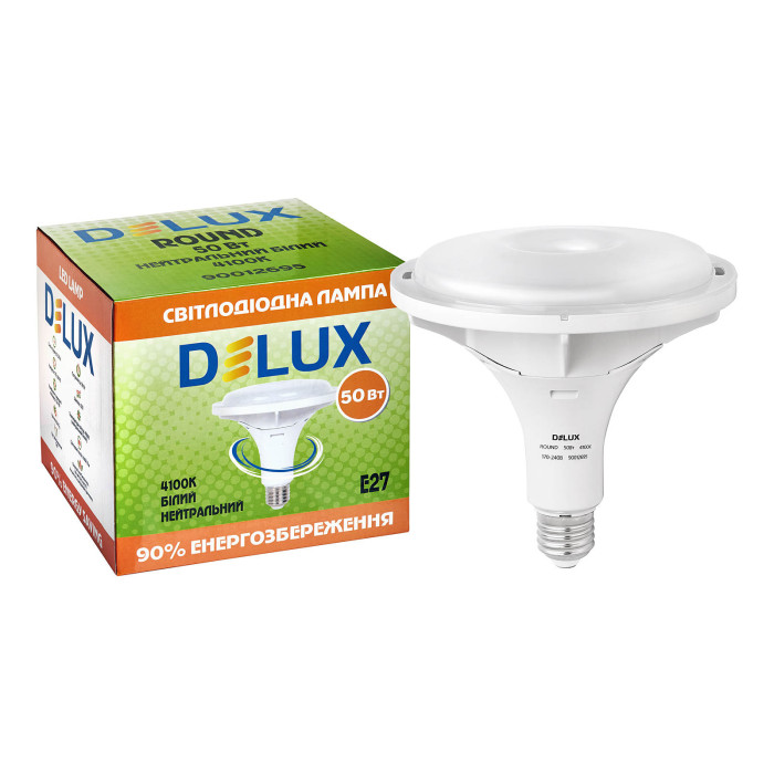 Лампа светодиодная DELUX ROUND 50w E27 4100K