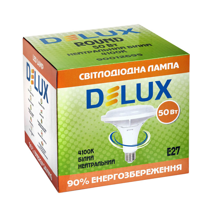 Лампа светодиодная DELUX ROUND 50w E27 4100K