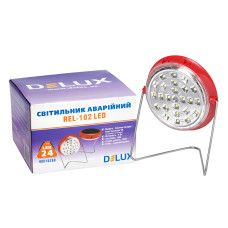 Аварійний світильник з акумулятором DELUX REL-102 4W 350lm 6500K 24LED