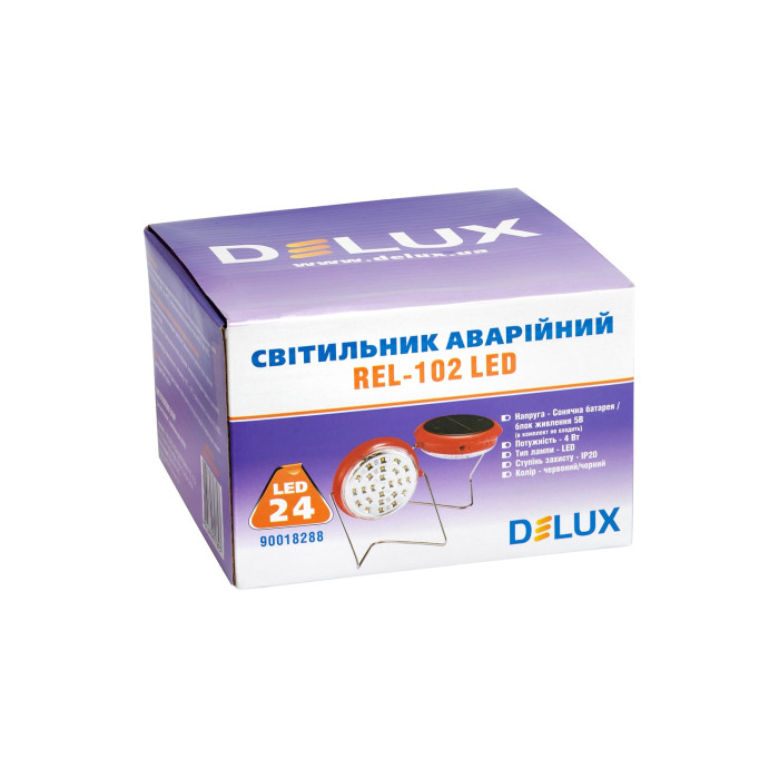 Аварийный светильник с аккумулятором DELUX REL-102 4W 350lm 6500K 24LED