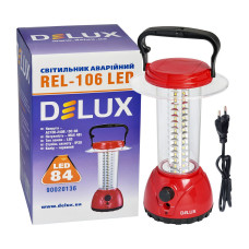 Аварійний світильник з акумулятором DELUX REL-106 4W 400lm 6500K 84LED