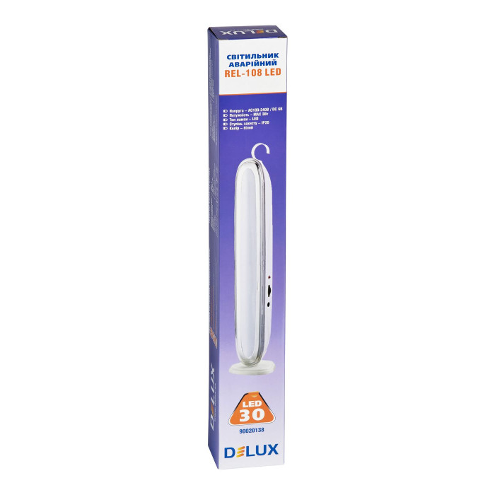 Аварийный светильник с аккумулятором DELUX REL-108 3W 270lm 6500K 30LED