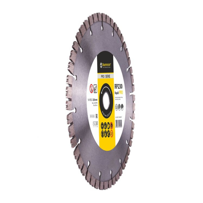 Круг алмазний відрізний 1A1RSS/C3 230х2,4/1,5х10х22,23-16 HIT Baum. Rapid PRO (94315080017)