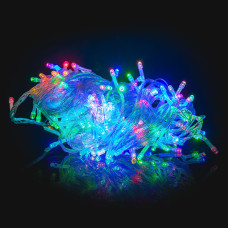 Гирлянда 200 LED, прозрачный шнур, мульти свет