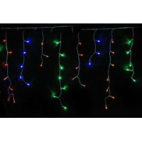 Гірлянда бахрома 3*0,70 м, білий шнур, 120 LED, RGB, мультик, великі лампи, з перехідником MB 3*0,7