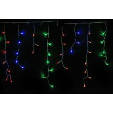 Гірлянда бахрома 3*0,70 м, білий шнур, 120 LED, RGB, мультик, великі лампи, з перехідником MB 3*0,7