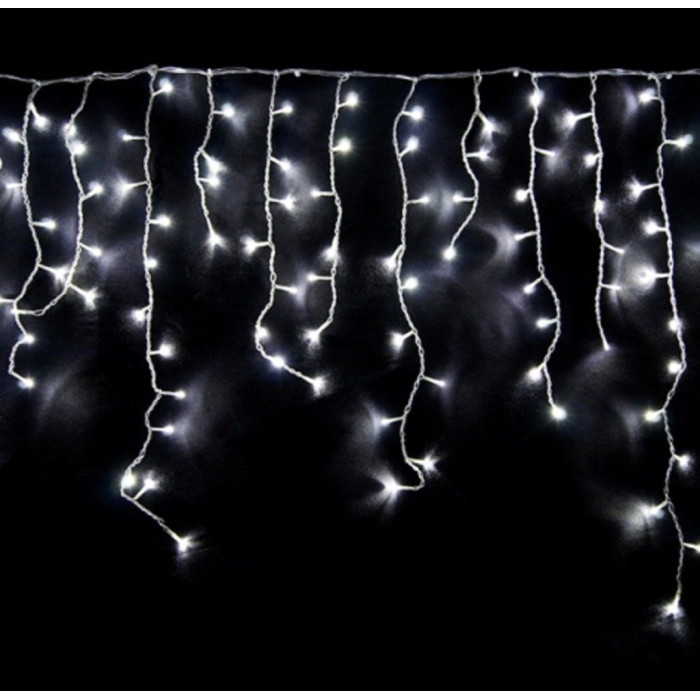 Гірлянда вулична на білому дроті, 5 м 120 Led з перехідником, біла ZABI-15
