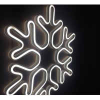 Гірлянда світлодіодна вулична фігура з дюралайту СНІЖИНКА 40 см золота ZB-025 G