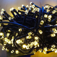 Гірлянда кристал 200 LED, чорн. шнур, золото Z-50