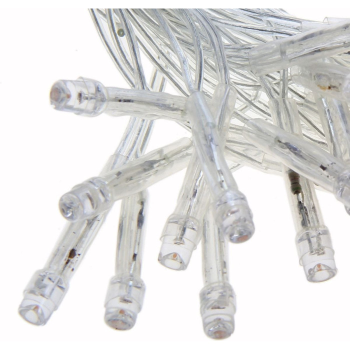 Гірлянда ШТОРА,прозорий. шнур, 3*1.5 м, 240 LED, золото, з перехідником 3*1,5 G