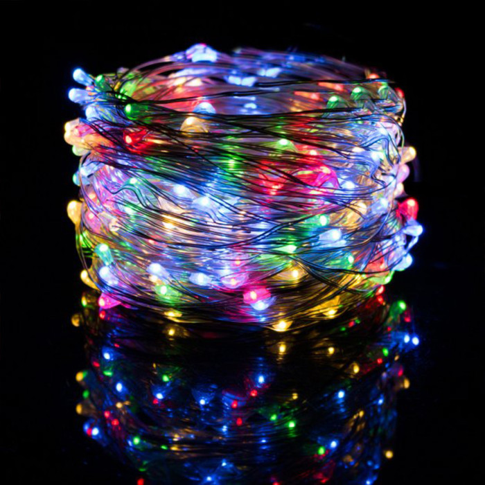 Гірлянда промені роси/Кінський хвіст 3 м, 300 Led, біла на батарейці + USB RV-102-3 W USB