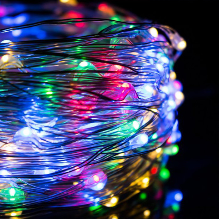 Гірлянда промені роси/Кінський хвіст 3 м, 300 Led, біла на батарейці + USB RV-102-3 W USB