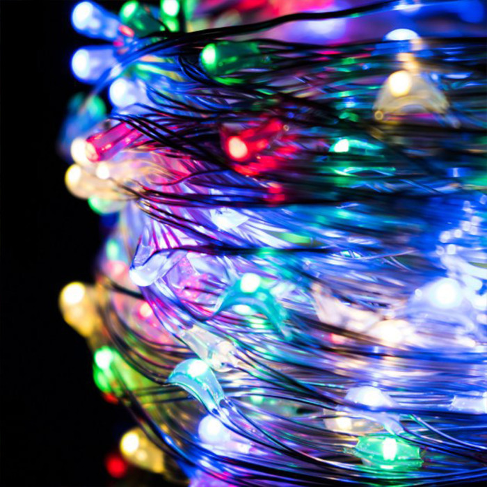 Гірлянда промені роси/Кінський хвіст 3 м, 300 Led, біла на батарейці + USB RV-102-3 W USB