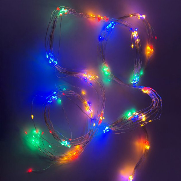 Гірлянда промені роси/Кінський хвіст 3 м, 300 Led, біла на батарейці + USB RV-102-3 W USB