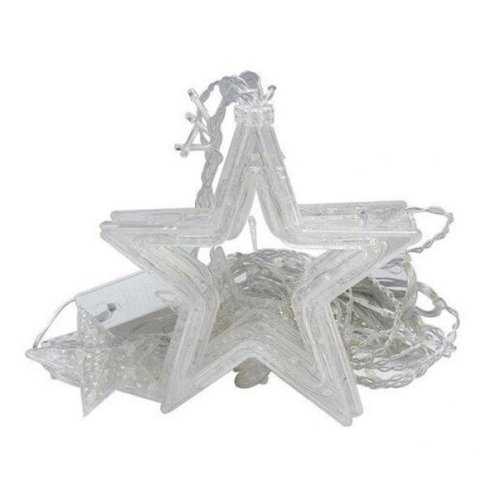 Гірлянда штора ЗІРКИ,120 L, 3*1 м,з USB+батарейка,біла,8 режимів мерехтіння ZABI-7 USB