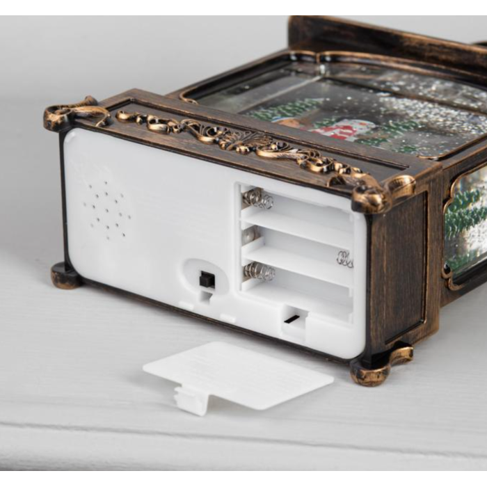 Вінтажний нічник новорічний з Led підсвічуванням «Сніговик і діти» з USB