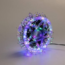 Гирлянда роса мишура 10 м 300 Led +USB с пультом (зеленая леска) мульти цвет (rv-332)
