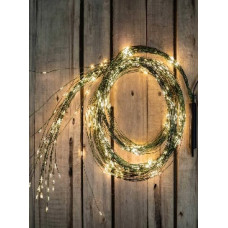 Гирлянда роса (хвост) 2 м 200 Led с USB + пульт (ЗЕЛЕНЫЙ ПРОВОД) теплый свет (rv-333g)