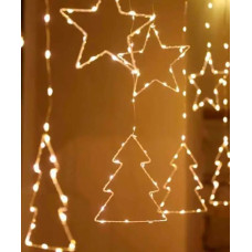 Гирлянда штора с фигурками, 3*1 м, 200 Led+USB