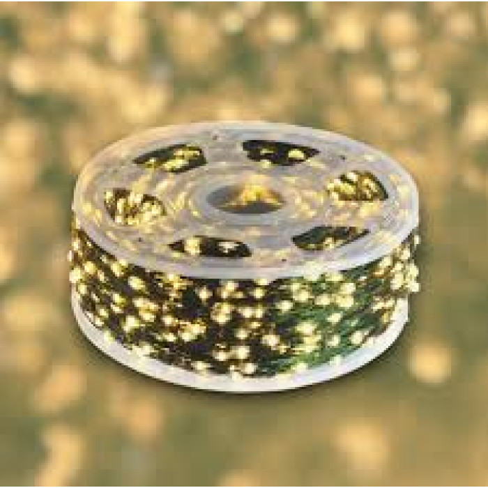 Гірлянда роса 100 м 1000 Led+USB з пультом (зелена волосінь) теплий колір (rv-328g)