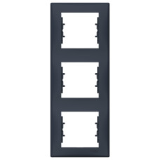 SE Рамка 3-а вертикальная графит SDN5801370